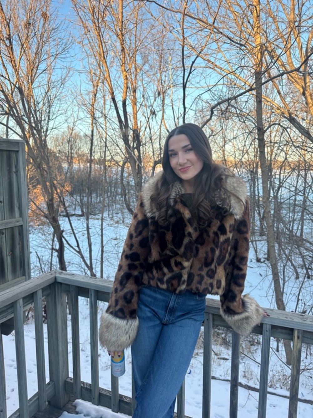 Unreal Fur X Nuuly Hidden Tiger Jacket Leopard Cheetah Medium Faux Fur Jacket M